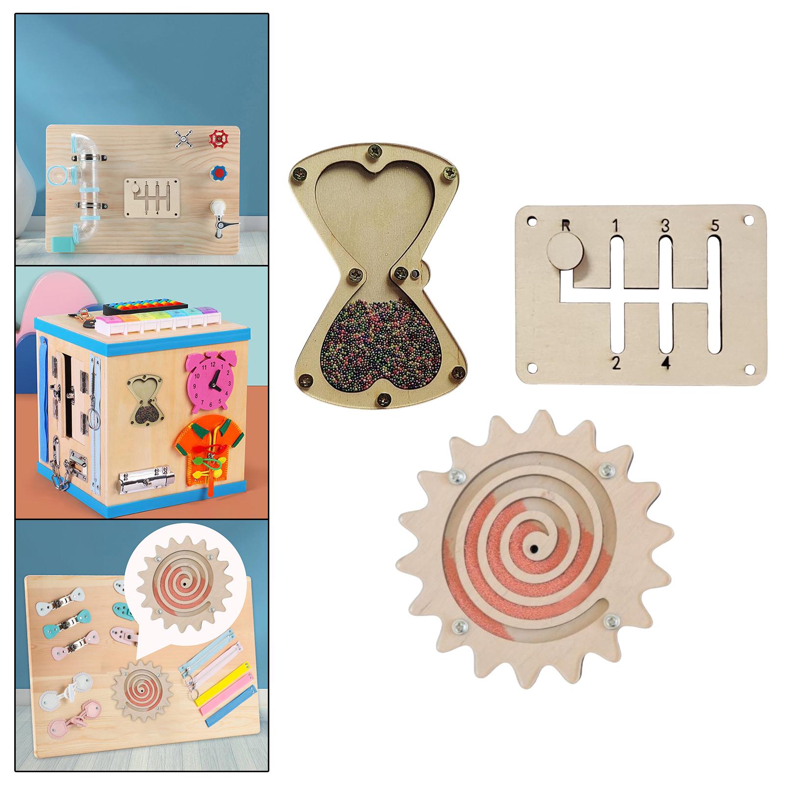 Montessori Wooden Busy Board Toddler - Accesorio para tablero de actividades Montessori,