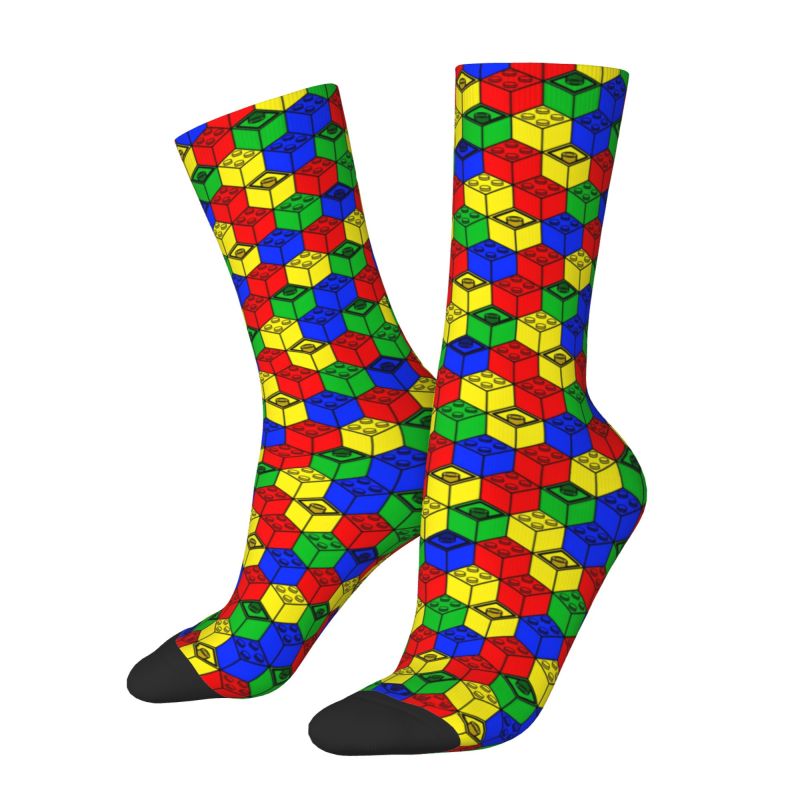 Building Blocks - Calcetines de bloques de construcción multicolores